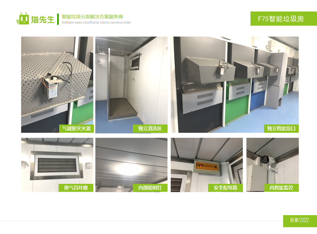 貓先生智能垃圾分類房，定時定點垃圾收集站 ，垃圾房生產廠家