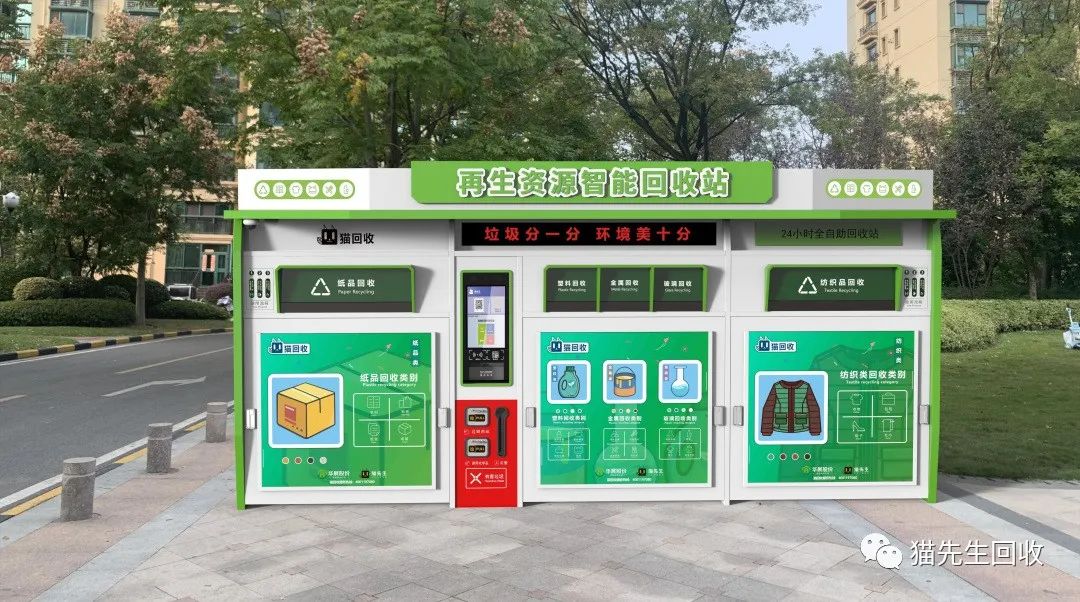貓先生智能再生資源回收站，環(huán)保驛站，垃圾分類設(shè)備廠家